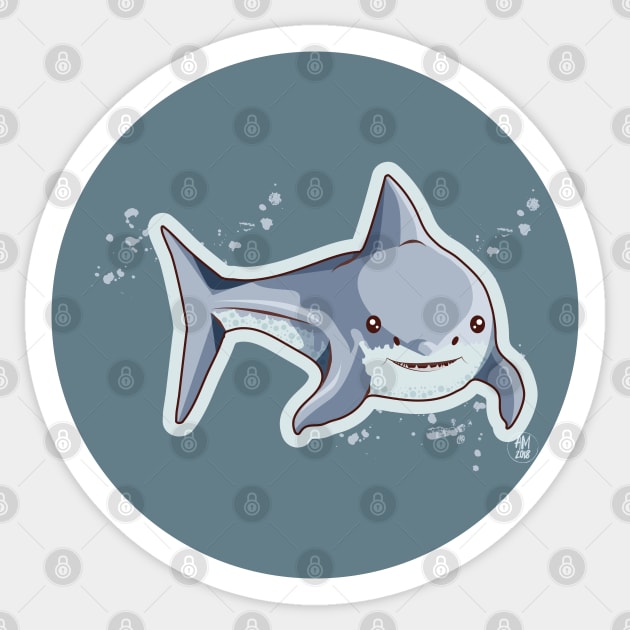 New Zealand Marine Animals - White Shark Sticker by 4amStudio